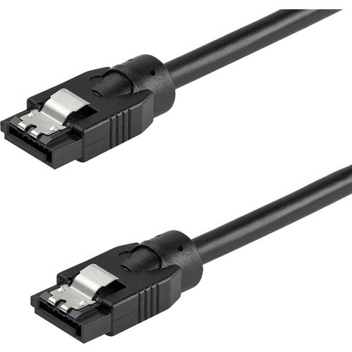 StarTech.com 0.3 m Round SATA Cable - Latching Connectors - 6Gbs SATA Cord - SATA Hard Drive Power Cable - (SATRD30CM) - Thumbnail 1