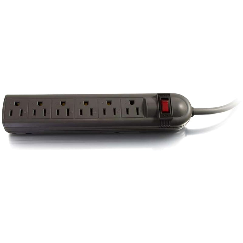 C2G 6-Outlet Power Strip with Surge Suppression - Thumbnail 2