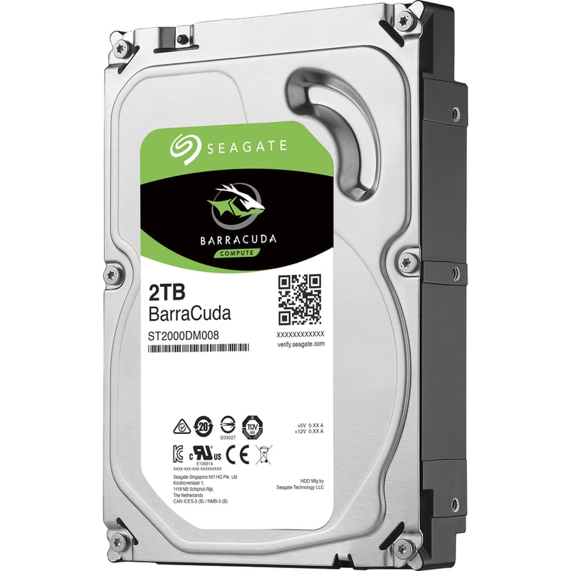 Seagate BarraCuda ST2000DM008 2 TB Hard Drive - 3.5" Internal - SATA (SATA/600) - Thumbnail 2