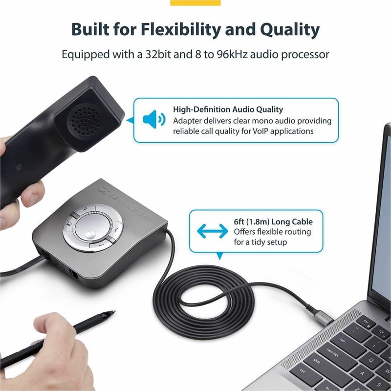 USB-C TO RJ9 ADAPTER/DONGLE - FOR OFFICE PHONE HANDSET/HEADSET - Thumbnail 5