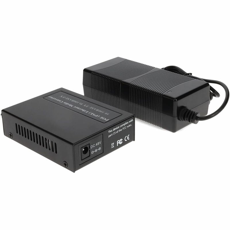 AddOn 10/100Base-TX(RJ-45) to 100Base-LX(ST) SMF 1310nm 20km POE Media Converter - Thumbnail 3