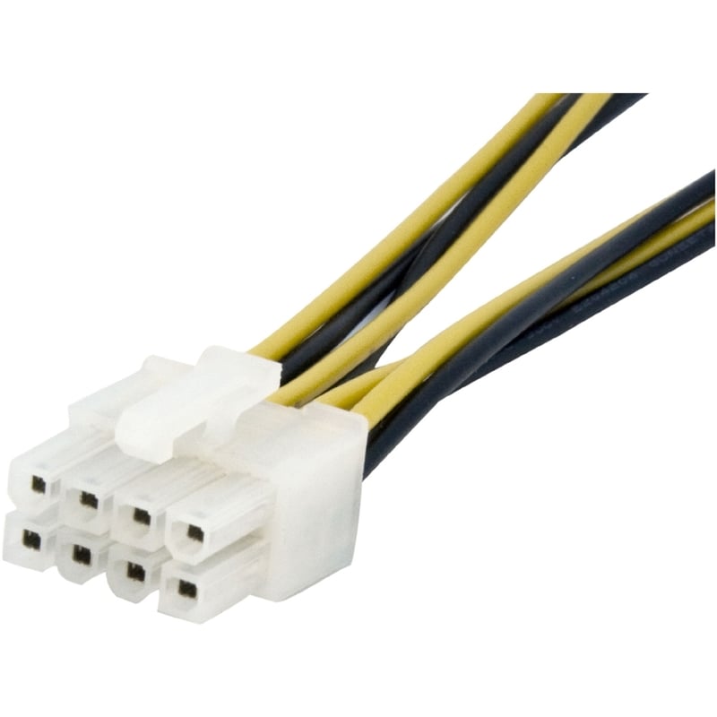 StarTech.com 6in 4 Pin to 8 Pin EPS Power Adapter with LP4 - F/M - Thumbnail 4