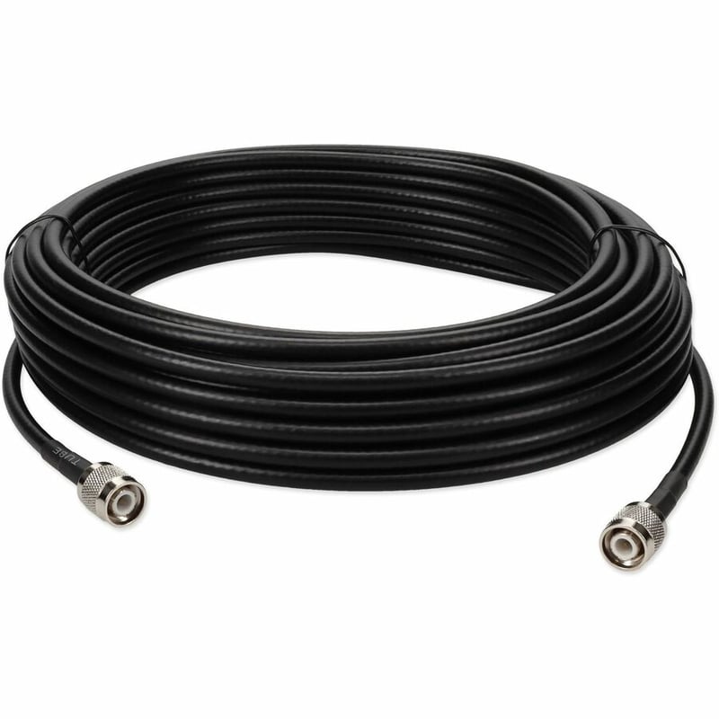 AddOn 50ft Cisco&reg; 4G-CAB-LMR240-50 Compatible TNC (Male) to TNC (Female) Black Coaxial Simplex PVC Copper Patch Cable