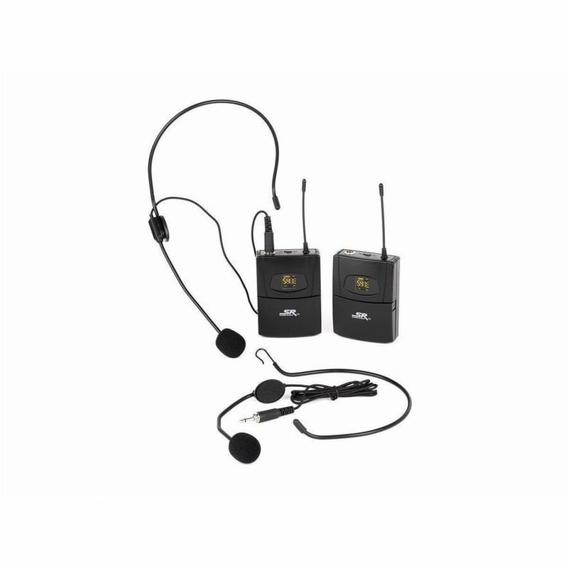 STAGE RIGHT BY MONOPRICE 200-CHANNEL UHF DUAL HEADSET WIRELESS MICROPHONES SYSTE - Thumbnail 4