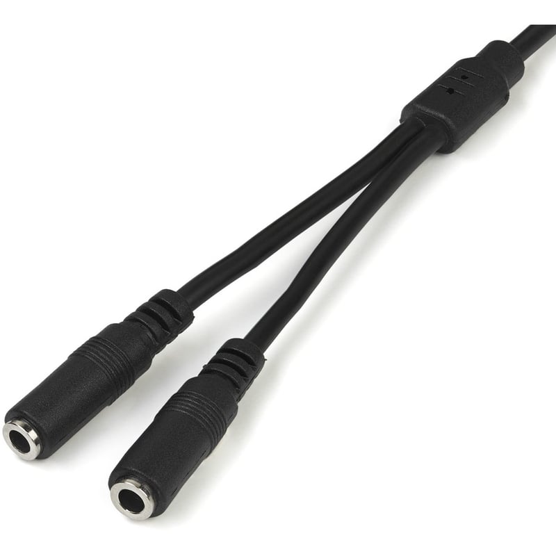 StarTech.com Slim Stereo Splitter Cable - 3.5mm Male to 2x 3.5mm Female - Thumbnail 3