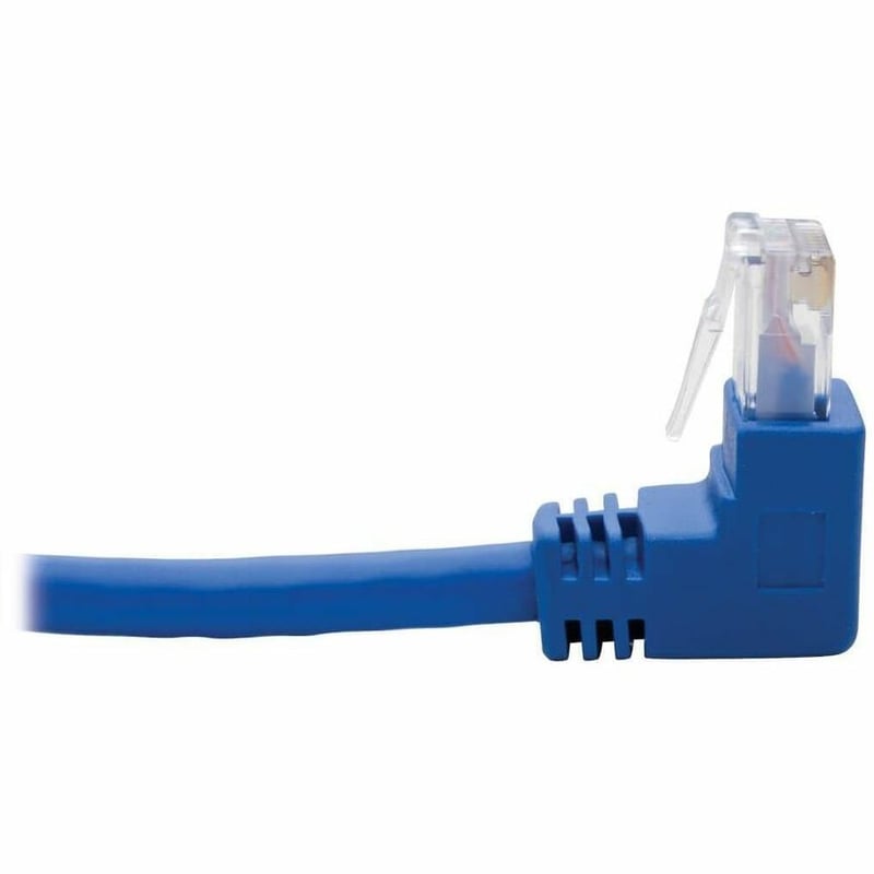 Eaton Tripp Lite Series Up/Down-Angle Cat6 Gigabit Molded UTP Ethernet Cable (RJ45 Up-Angle M to RJ45 Down-Angle M), Blue, 5 ft. (1.52 m) - Thumbnail 4
