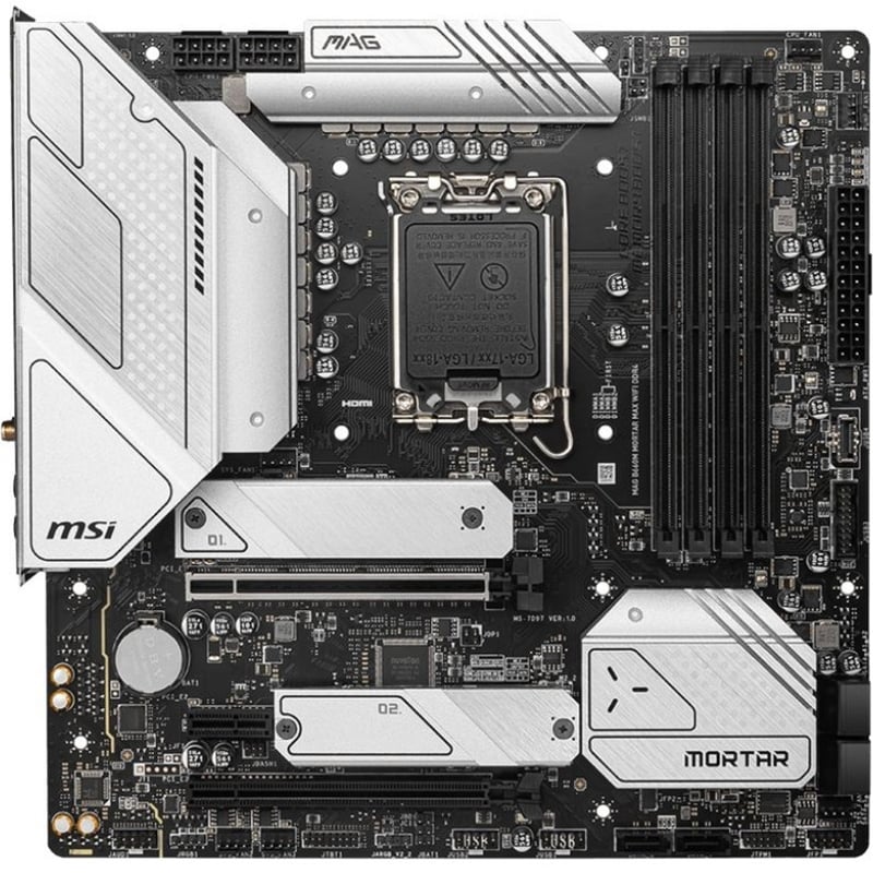 MSI MAG MAG B660M MORTAR MAX WIFI DDR4 Desktop Motherboard - Intel B660 Chipset - Socket LGA-1700 - Intel Optane Memory Ready - Micro ATX - Thumbnail 2