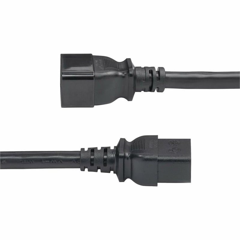 StarTech.com 2ft (60cm) Heavy Duty Extension Cord, IEC 60320 C19 to C20 Black Extension Cord, 20A 250V, 12AWG, UL Listed Components - Thumbnail 3