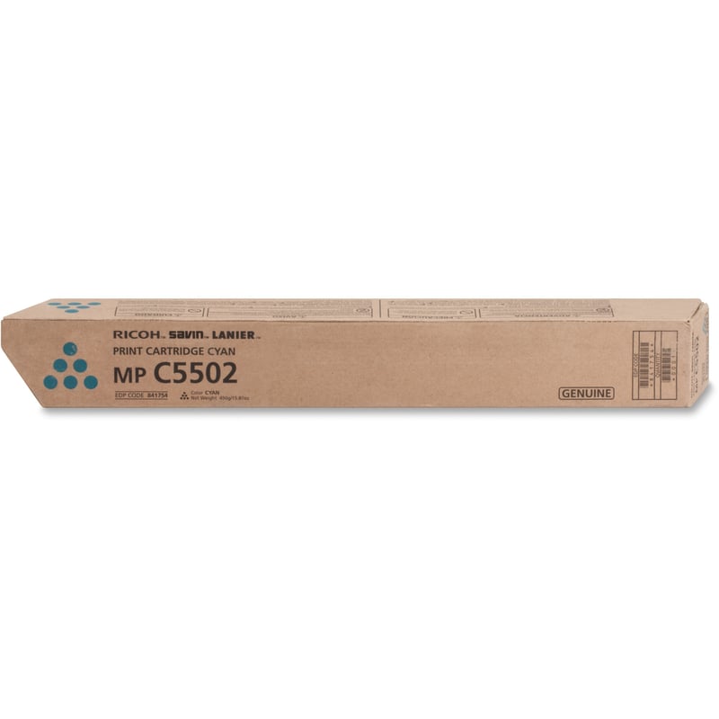 Ricoh Original Laser Toner Cartridge - Cyan - 1 / Carton - Thumbnail 1