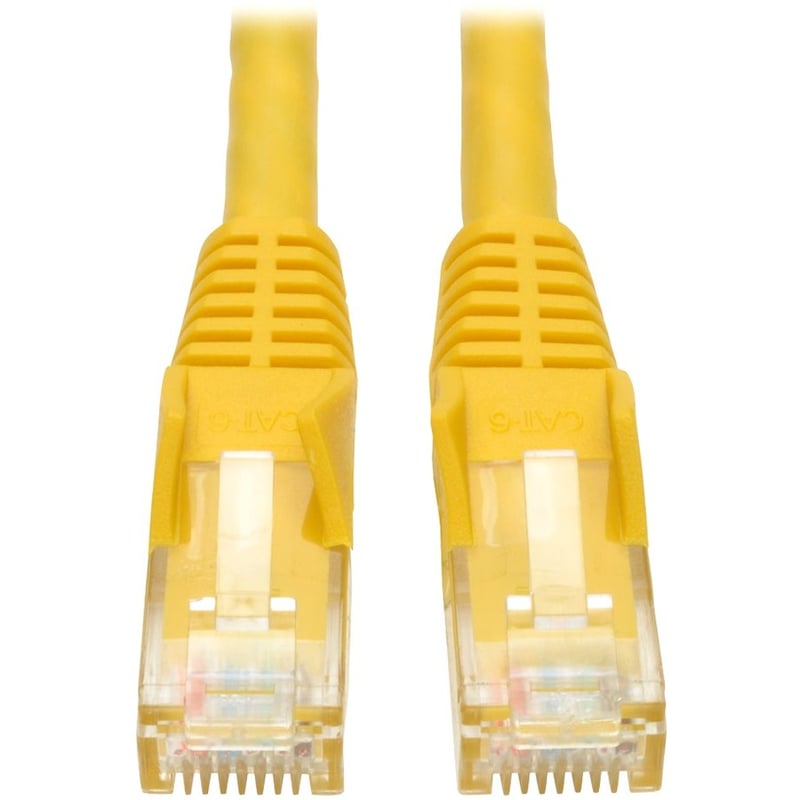 Eaton Tripp Lite Series Cat6 Gigabit Snagless Molded (UTP) Ethernet Cable (RJ45 M/M), PoE, Yellow, 25 ft. (7.62 m)