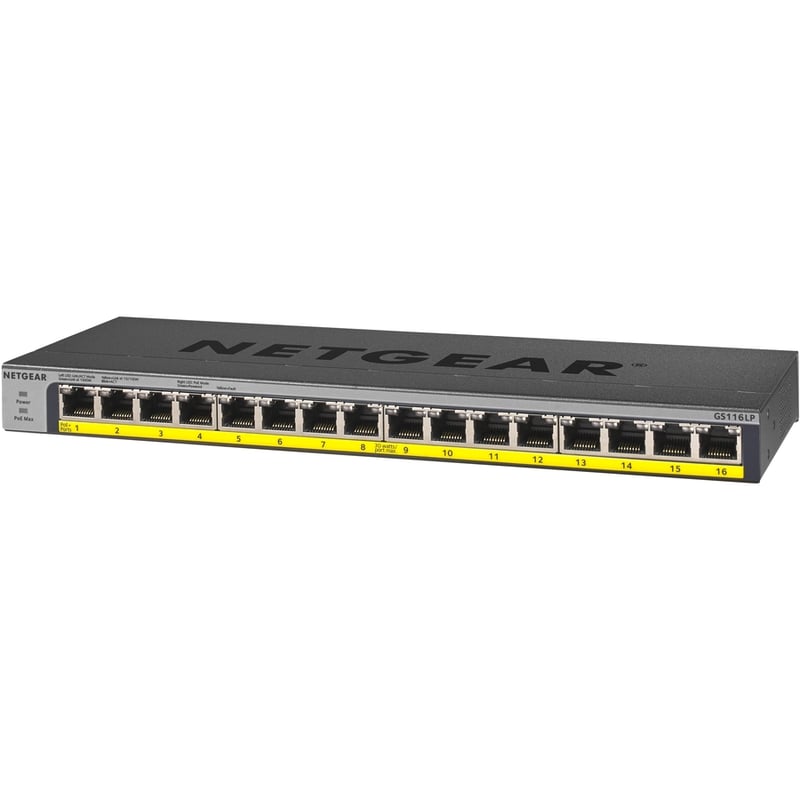 Netgear 16-Port 76W PoE/PoE+ Gigabit Ethernet Unmanaged Switch - Thumbnail 3