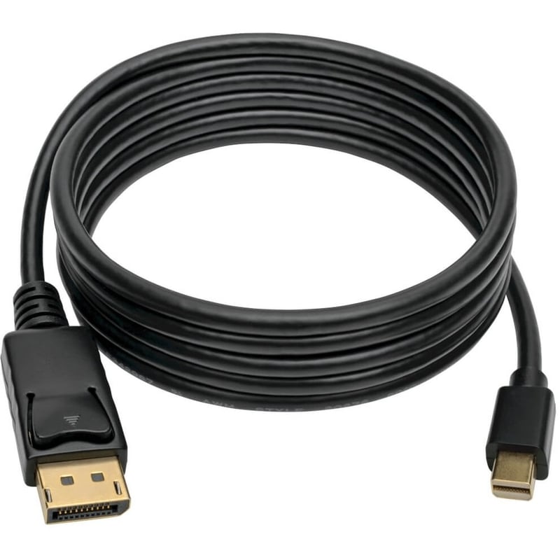 Eaton Tripp Lite Series Mini DisplayPort to DisplayPort Adapter Cable, 4K 60 Hz (M/M), DP Latching Connector, Black, 6 ft. (1.8 m) - Thumbnail 2