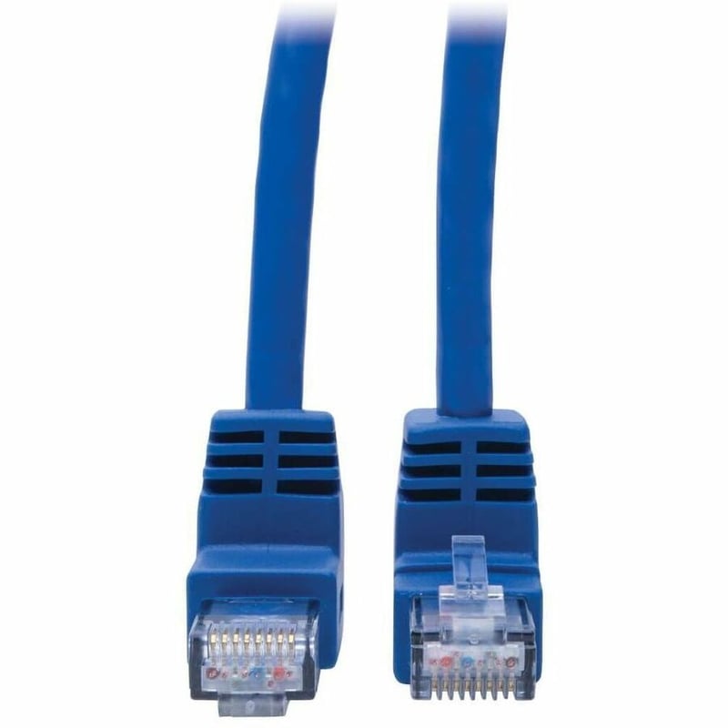 Eaton Tripp Lite Series Up/Down-Angle Cat6 Gigabit Molded UTP Ethernet Cable (RJ45 Up-Angle M to RJ45 Down-Angle M), Blue, 5 ft. (1.52 m) - Thumbnail 3