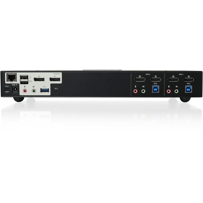 IOGEAR 2-Port 4K Dual View DisplayPort KVMP with USB 3.0 Hub and Audio (TAA) - Thumbnail 4