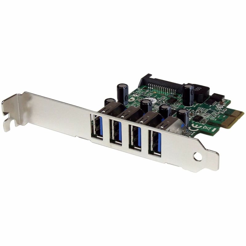 StarTech.com 4 Port PCI Express PCIe SuperSpeed USB 3.0 Controller Card Adapter with UASP - 5Gbps - SATA Power - Thumbnail 1