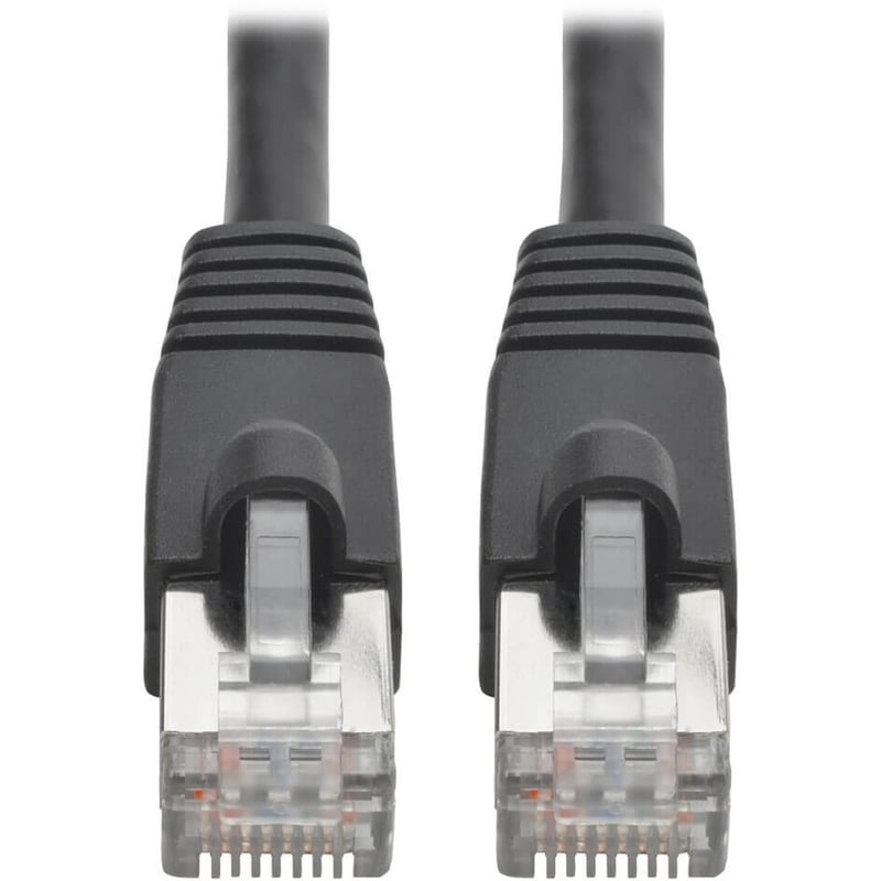 Eaton Tripp Lite Series Cat6a 10G Snagless Shielded STP Ethernet Cable (RJ45 M/M), PoE, Black, 1 ft. (0.31 m) - Thumbnail 1