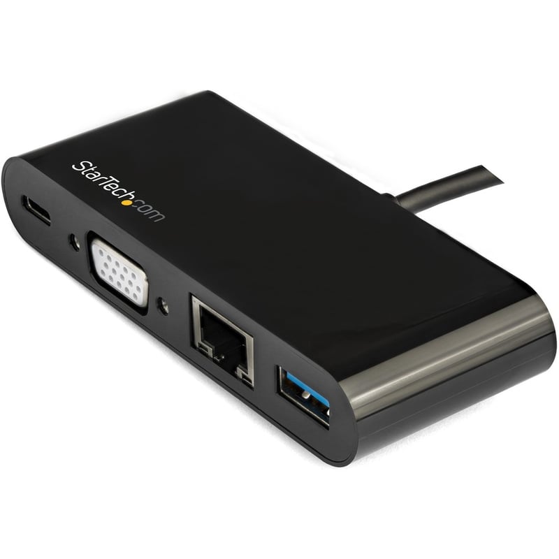 StarTech.com USB C Multiport Adapter - Mini USB-C Dock w/ VGA Video - 60W Power Delivery Passthrough - USB Type-A 5Gbps - Gigabit Ethernet - Thumbnail 2