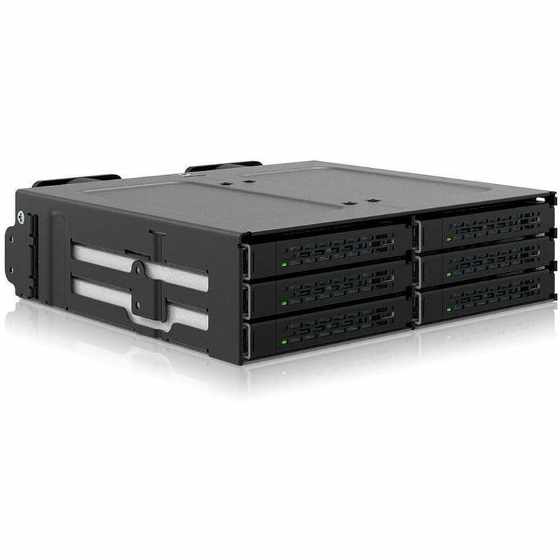 Icy Dock CP097 Drive Enclosure for 5.25" U.2, U.3, PCI Express NVMe 4.0 x4 - SFF-8654 SlimSAS Host Interface Internal - Black - Thumbnail 2