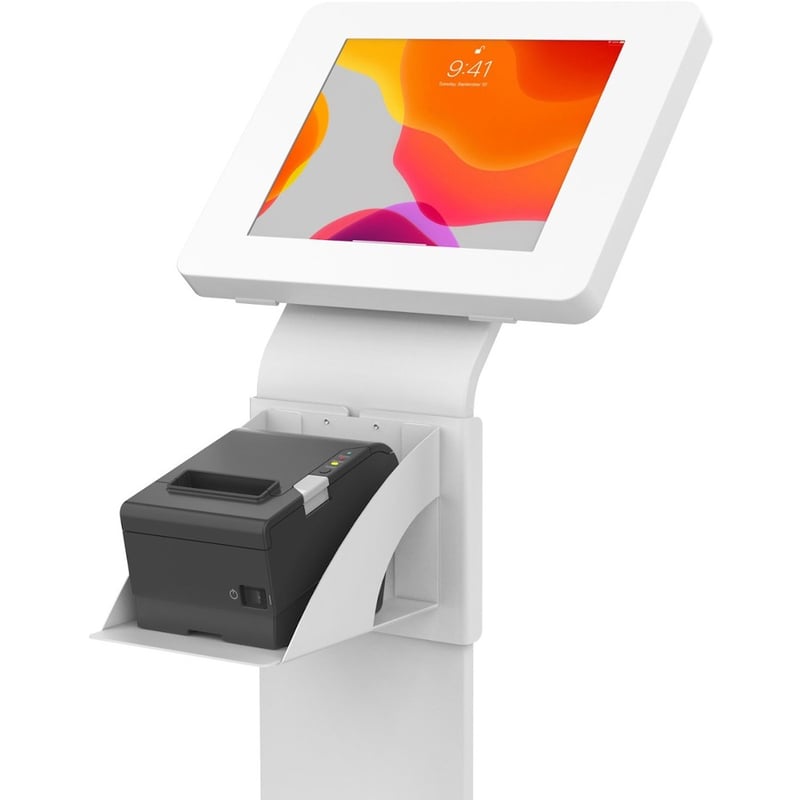 CTA Digital Mounting Shelf for Printer, Kiosk, Mobile Stand - White - Thumbnail 3