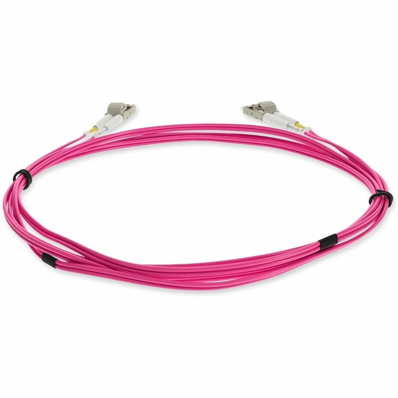 AddOn 3m LC to LC Magenta OM4 Duplex OFNR (Riser-Rated) Fiber Patch Cable - Thumbnail 4