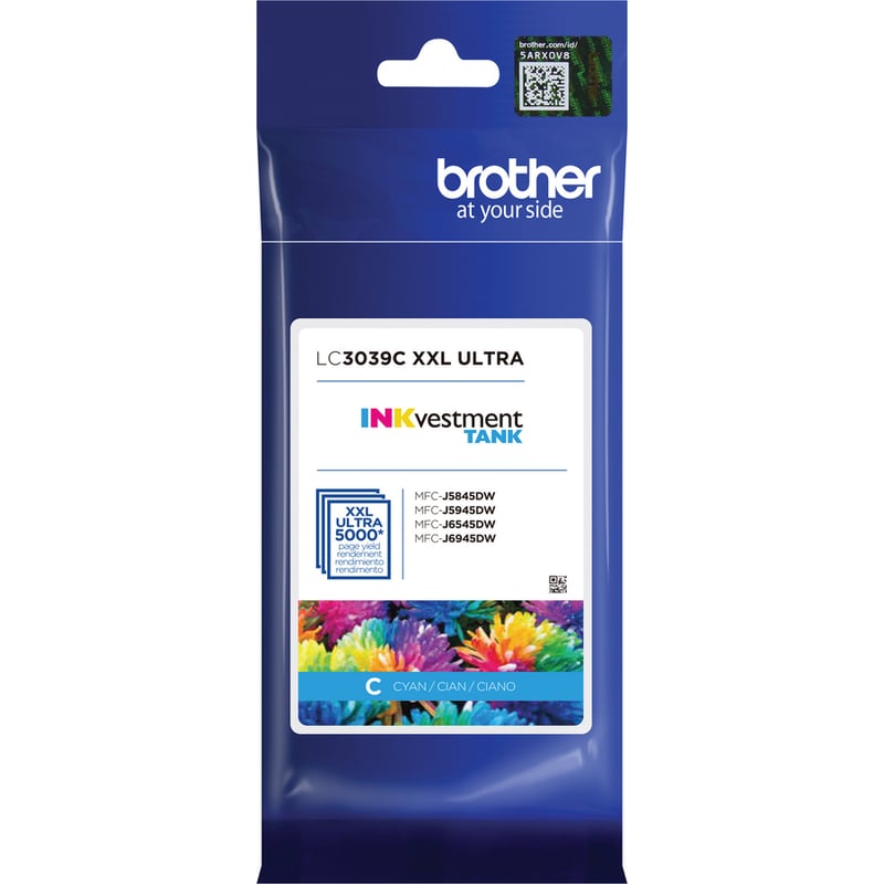Brother Genuine LC3039C Ultra High-yield Cyan INKvestment Tank Ink Cartridge - Thumbnail 2
