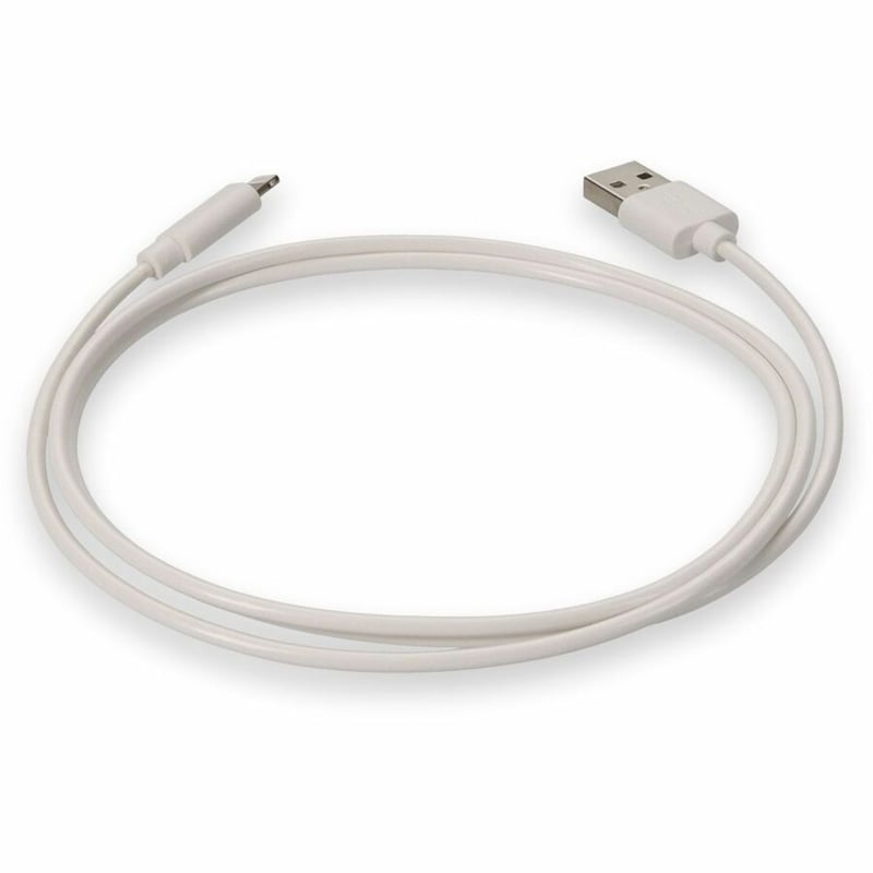 AddOn 1m Apple Computer Compatible USB 2.0 (A) Male to Lightning Male White Cable - Thumbnail 4