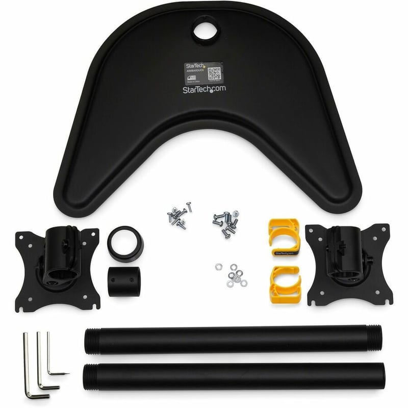 StarTech.com Vertical Dual Monitor Stand, Heavy Duty Steel, Monitors up to 27" (22lb/10kg), Vesa Monitor, Computer Monitor Stand - Thumbnail 3