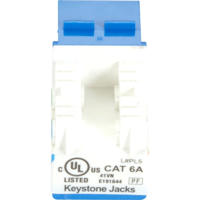 Black Box GigaTrue 2 CAT6A Keystone Jack - Unshielded, RJ45, Blue - Thumbnail 3