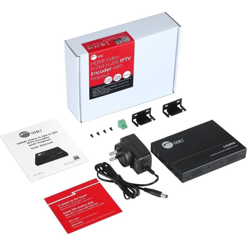 SIIG 1080p HDMI Video H.264 H.265 IPTV Encoder with Loopout - Thumbnail 3
