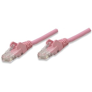 Intellinet Network Solutions Cat5e UTP Network Patch Cable, 50 ft (15.0 m), Pink - Thumbnail 1