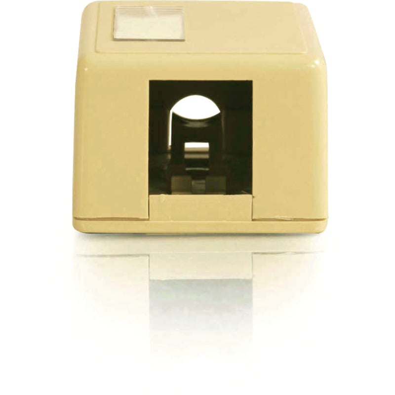 C2G 1-Port Keystone Jack Surface Mount Box - Ivory - Thumbnail 4