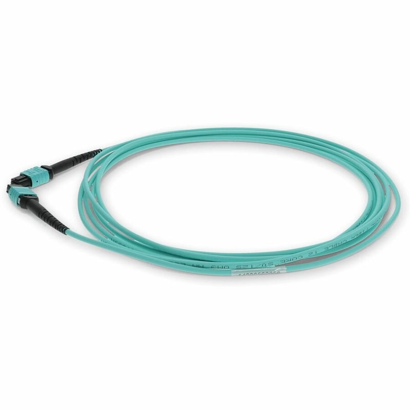 AddOn 10m MPO/UPC (Male) to MPO/UPC (Male) Aqua OM3 OFNR (Riser-Rated) 12-Strand Fiber Patch Cable - Thumbnail 2