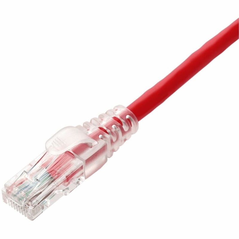 AddOn 6ft Red CAT 6 PVC Ethernet Cable Snagless Easy Clear Boot TAA RJ-45 M/M - Thumbnail 2