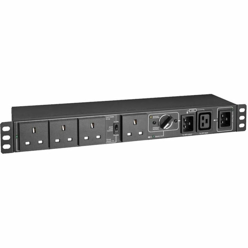 Eaton Tripp Lite Series 220-240V 13A Single-Phase Hot-Swap PDU with Manual Bypass - 4 BS1363 Outlets, C20 & BS1363 Inputs, Rack/Wall - Thumbnail 1