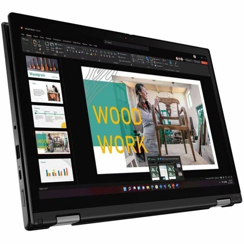 Lenovo ThinkPad L13 Yoga Gen 4 21FJ002DUS 13.3" Touchscreen Convertible 2 in 1 Notebook - WUXGA - Intel Core i7 13th Gen i7-1355U - 16 GB - 512 GB SSD - English Keyboard - Thunder Black - Thumbnail 4