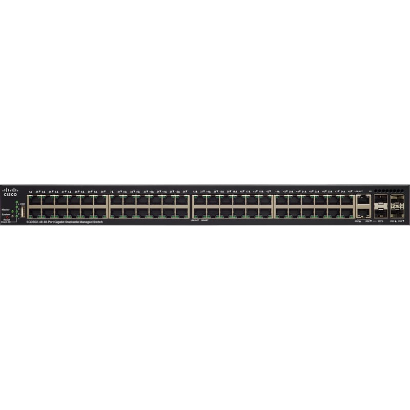 CISCOSG350X-48P48PORTGIGABITPOESTACKABLESWITCHREMANUFACTURED - Thumbnail 2