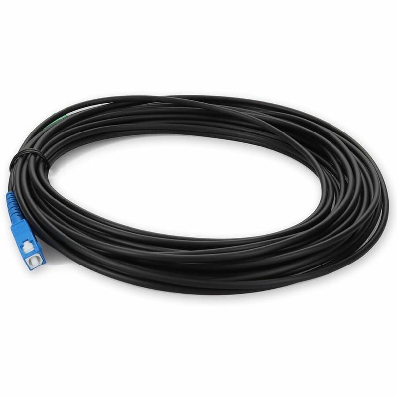 AddOn 15m ASC to SC Black OS2 Simplex OFNR (Riser-Rated) SMF Fiber Outdoor Patch Cable - Thumbnail 2