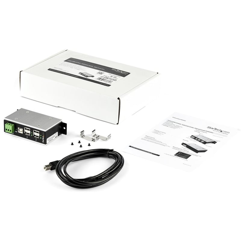 StarTech.com 4 Port USB 2.0 Hub - Metal Industrial USB Hub (USB-A to 4x USB-A) - Mountable, ESD/Surge Protection - Extended Operating Temp - Thumbnail 5