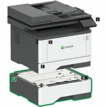 Lexmark MX431adw Laser Multifunction Printer - Monochrome - Thumbnail 4