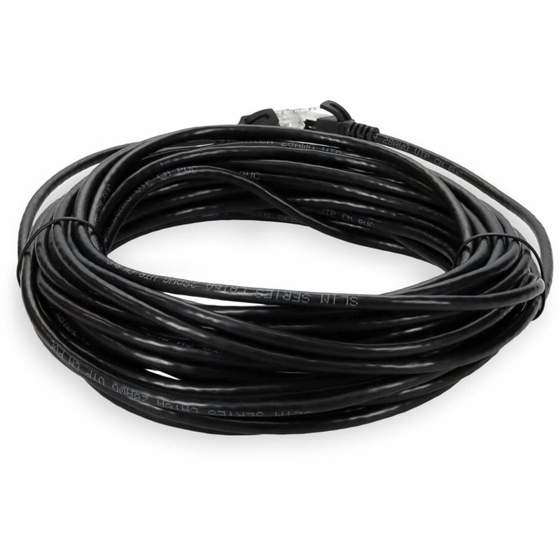 AddOn 50ft Black CAT 6 Slim PVC Ethernet Cable Non-Booted RJ-45 M/M - Thumbnail 4