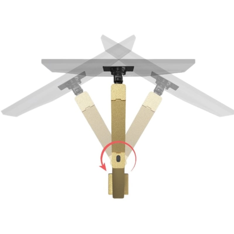 CTA Digital Gas Spring Monitor Arm with 2 USB Ports (Gold) - Thumbnail 5