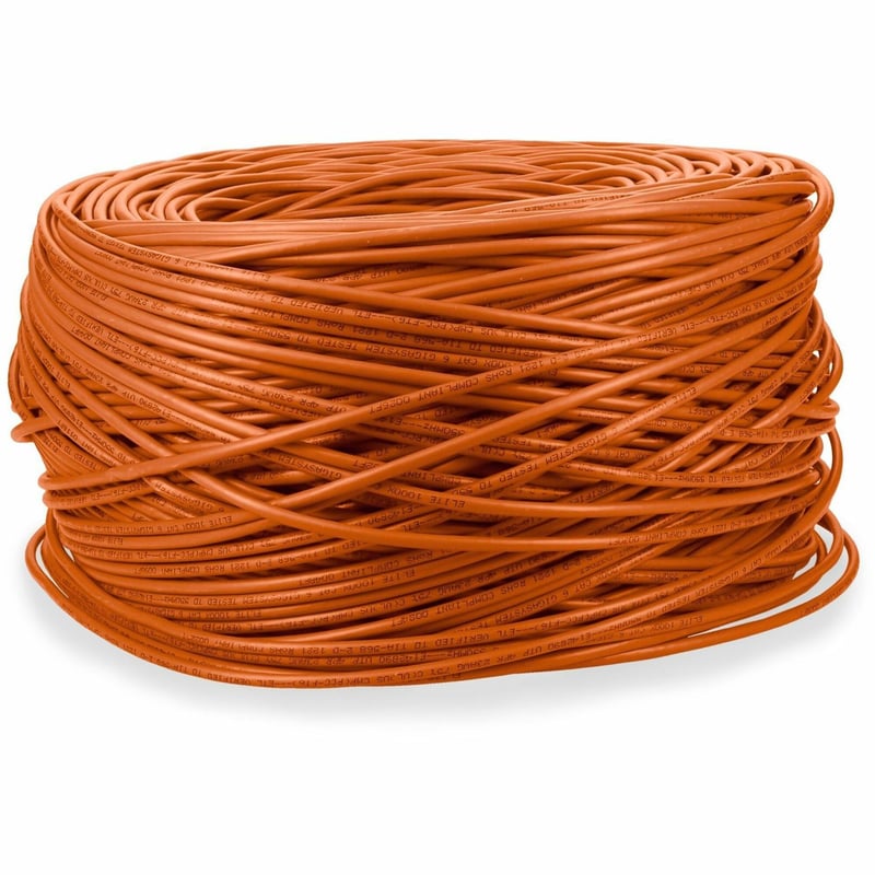 AddOn 1000ft Non-Terminated Orange CAT 6 Plenum-Rated Bulk Cable - Thumbnail 1