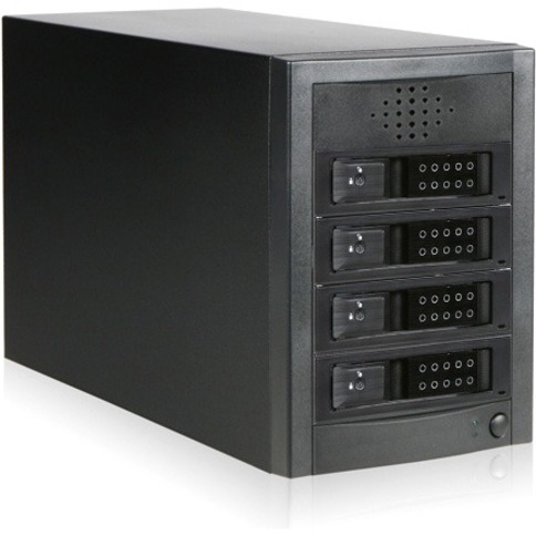 RAIDage JAGE5BT4HDBK-DE Drive Enclosure 12Gb/s SAS, SATA/600 - Mini-SAS HD Host Interface Tower - Black - Thumbnail 3