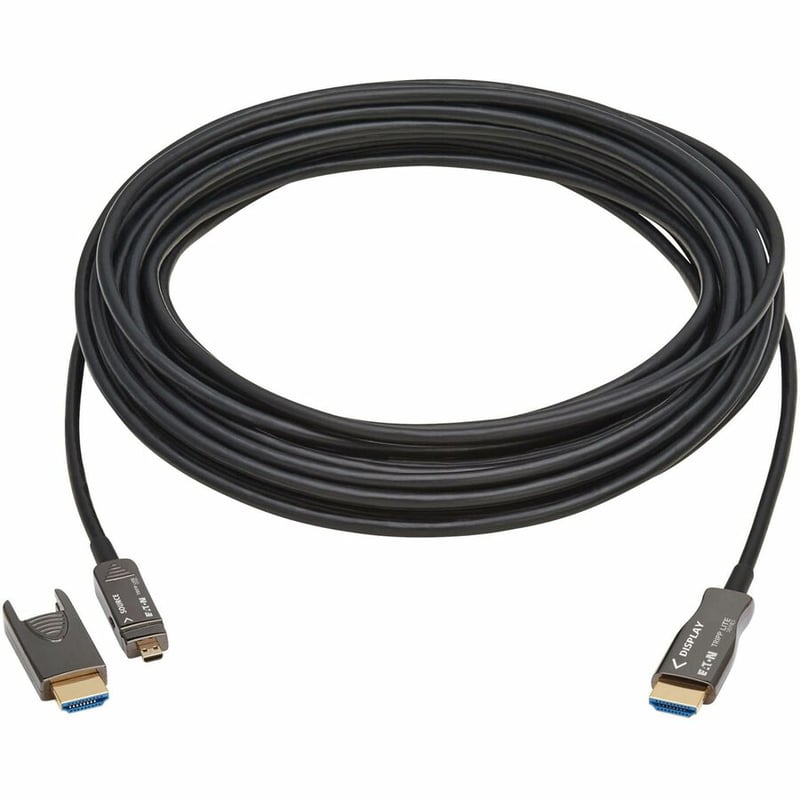 Eaton Tripp Lite series 8K HDMI Fiber Active Optical Cable (AOC) - 8K UHD @ 60 Hz, HDR, Detachable Connector, M/M, Black, 10 m (33 ft.) - Thumbnail 5