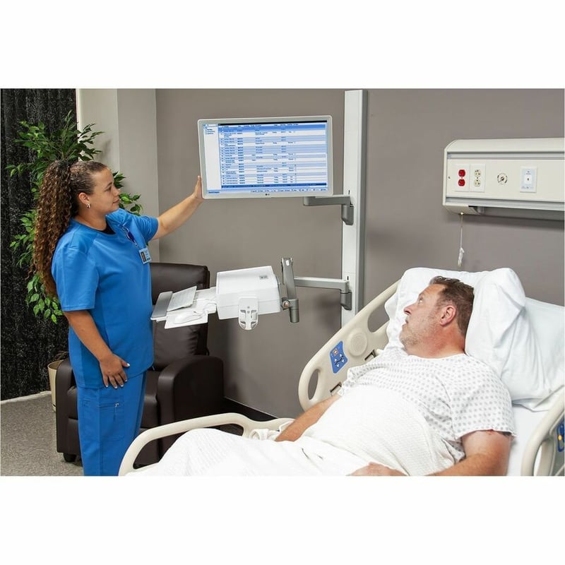 Capsa Healthcare - V6 Monitor Arm (V600-1000-00000) - Height Adjustable - Single Arm - Single Monitor - Thumbnail 2