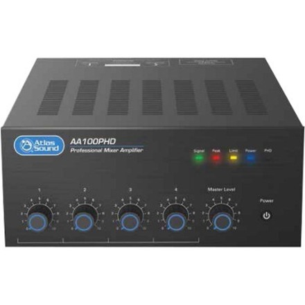 AtlasIED AA100PHD Amplifier - 100 W RMS - 4 Channel - Black - Thumbnail 4