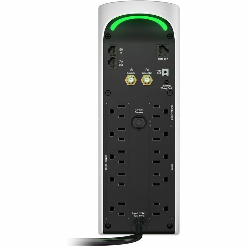 GAMING BACK-UPS 10 OUTLET 1500VA PURE SINEWAVE 120V ARCTIC - Thumbnail 2