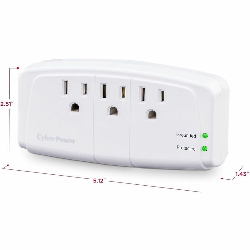 CyberPower CSB300W Essential 3 - Outlet Surge with 900 J - Thumbnail 3