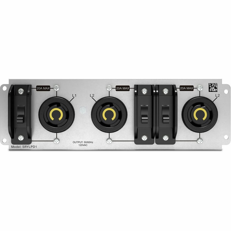 APC by Schneider Electric Backplate Kit with 3x NEMA L5-20R Outlets for Smart-UPS Modular Ultra - Thumbnail 1