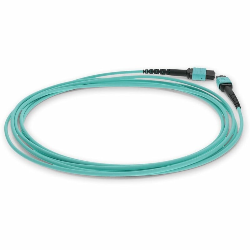 AddOn 1m MPO/UPC (Male) to MPO/UPC (Male) Aqua OM3 OFNR (Riser-Rated) 12-Strand Fiber Patch Cable - Thumbnail 5